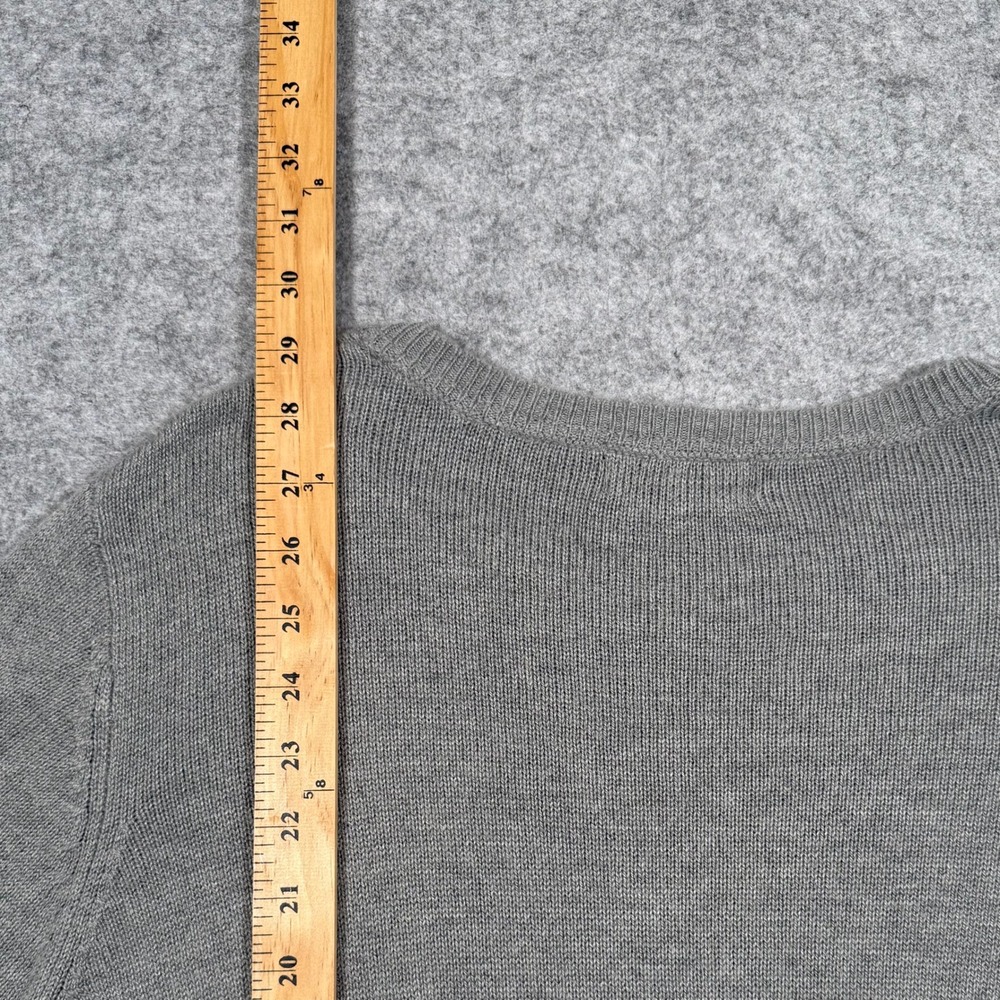 Mossimo Sweater Womens XXL Gray EUC Cashmere Blend Bell Sleeve Tie Cuff Knit - Picture 8 of 11